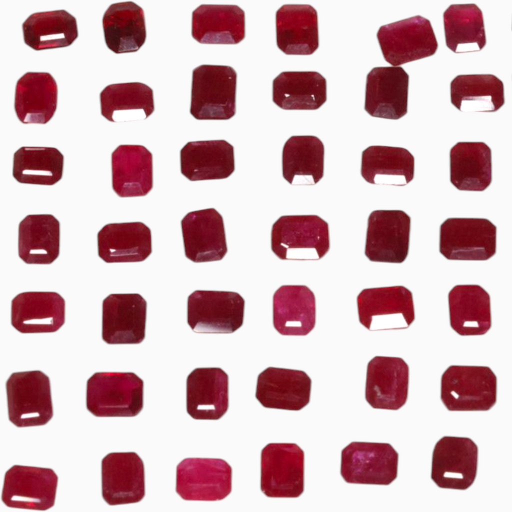 Buy Loose Natural Ruby Gemstone In Octagon Cut Shape  5x4mm Size