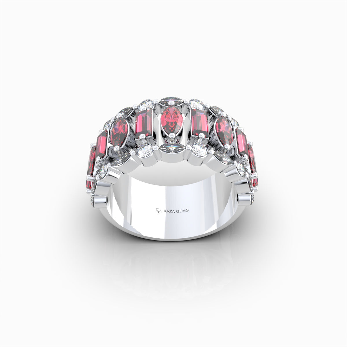 Natural Ruby Ring With Diamonds - Kaeli