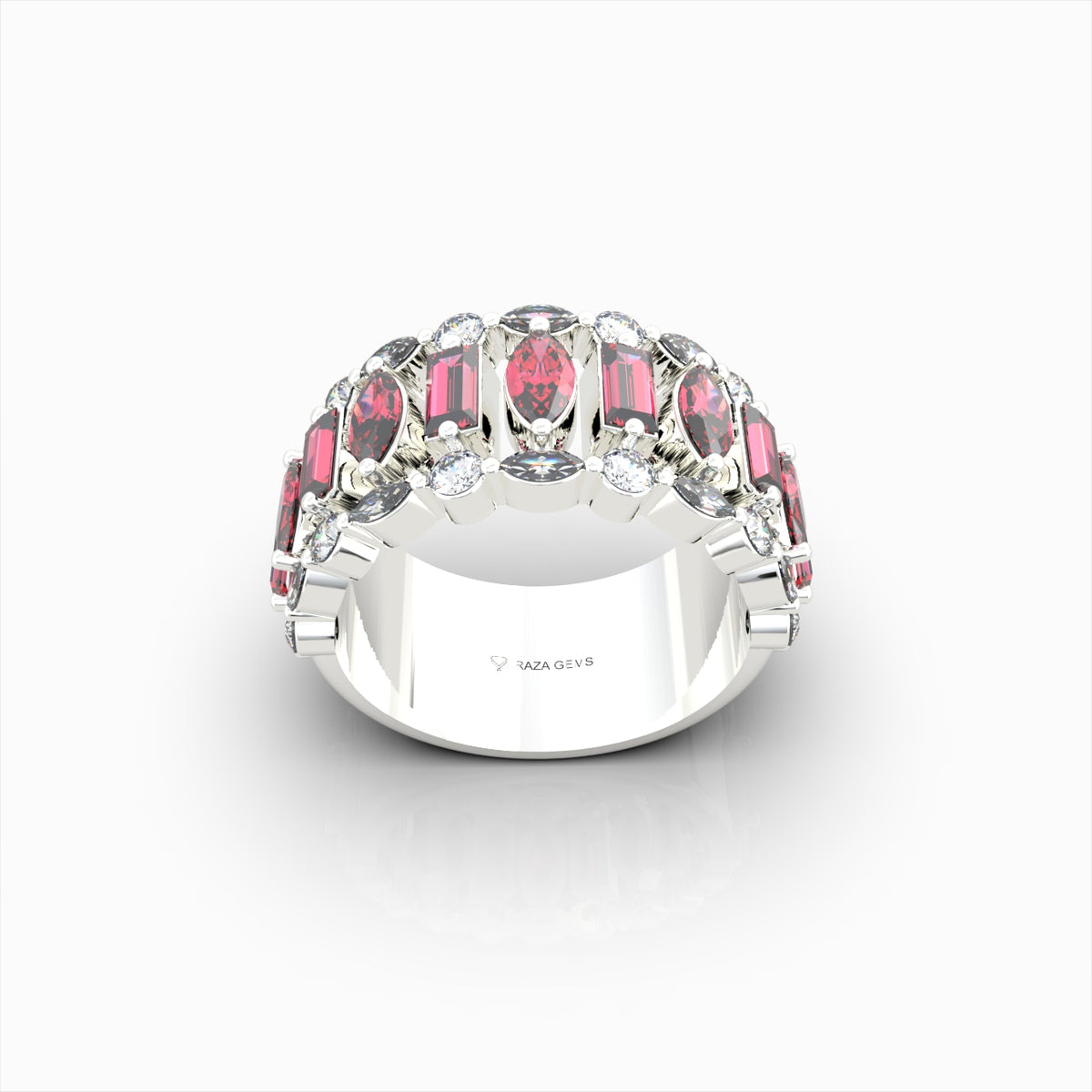 Natural Ruby Ring With Diamonds - Kaeli