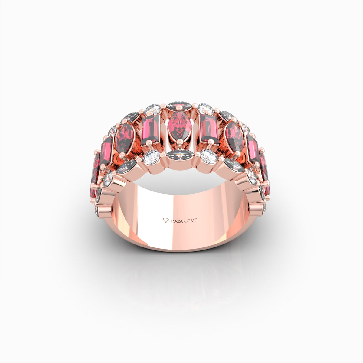 Natural Ruby Ring With Diamonds - Kaeli