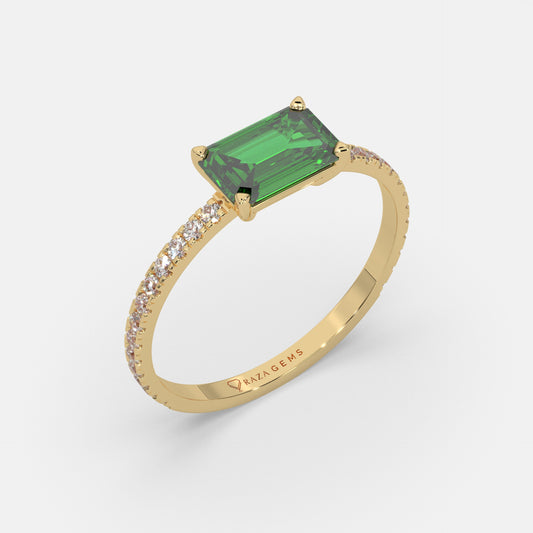 Ruwa Emerald Ring 18k Yellow Gold