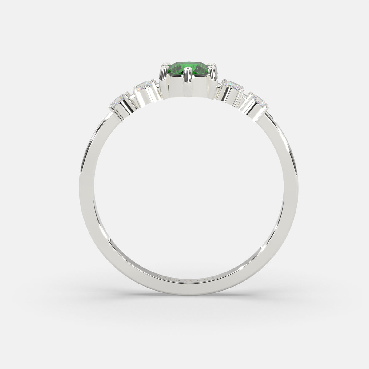 Ruya Emerald Ring Silver