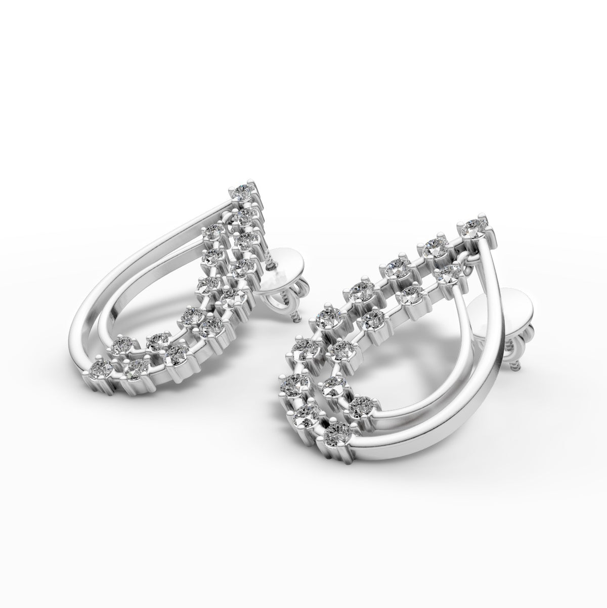 Diamond Pendant & Earrings Set – 18K Gold, 7.50g (Total Diamond Weight: 1.76 ct)