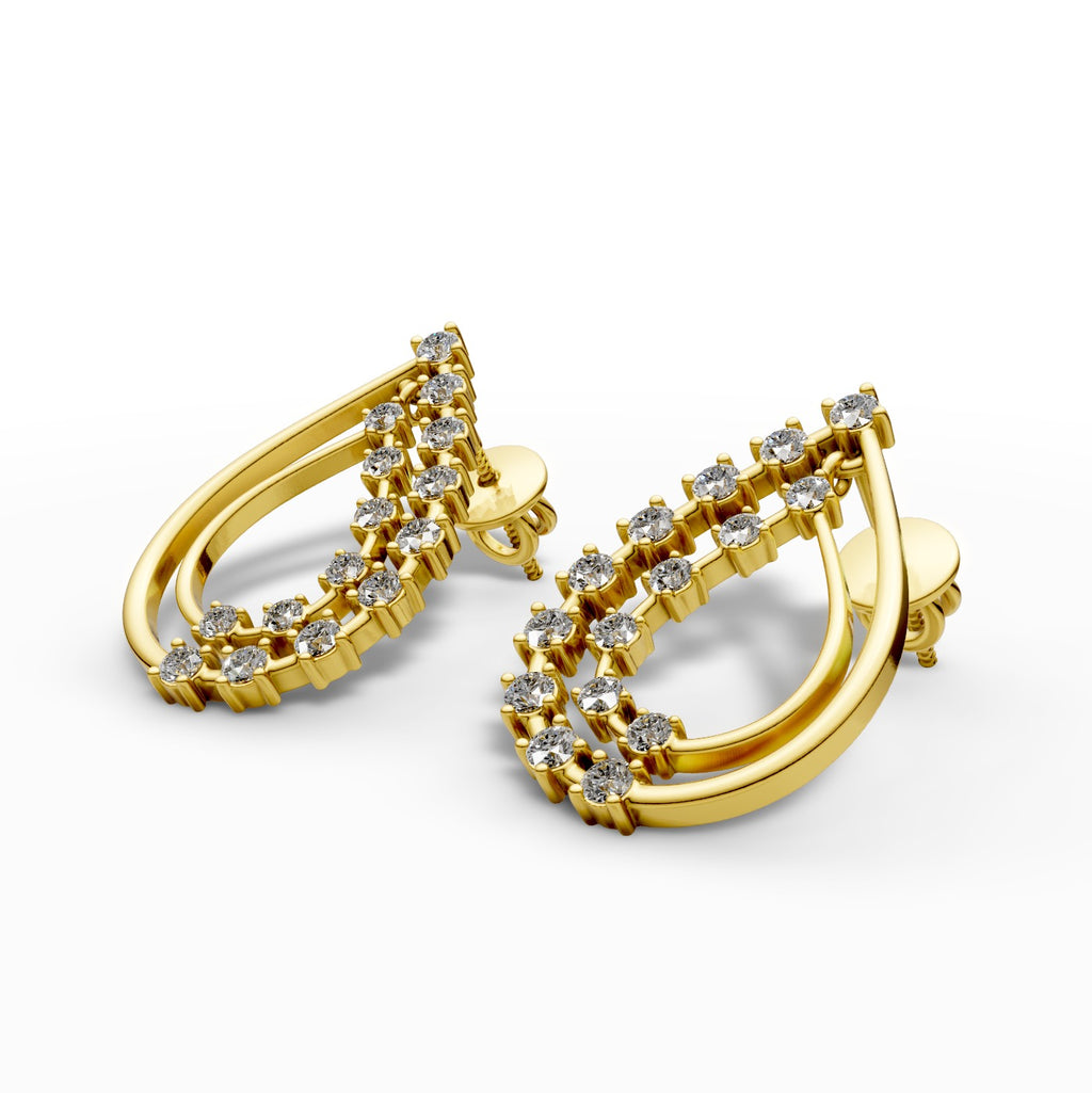 Diamond Pendant & Earrings Set – 18K Gold, 7.50g (Total Diamond Weight: 1.76 ct)