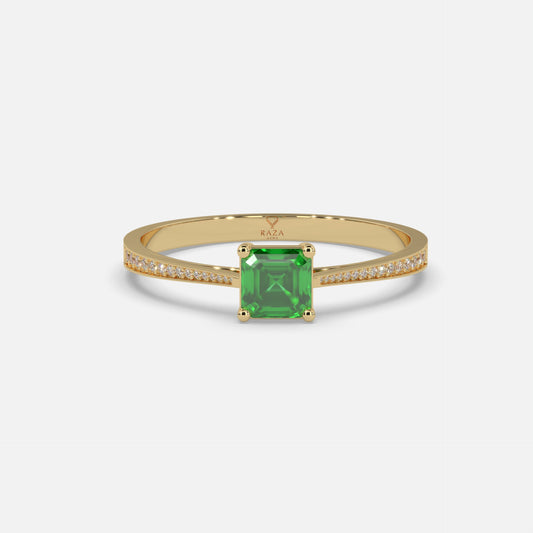 Sabah Emerald Ring 18k Yellow Gold