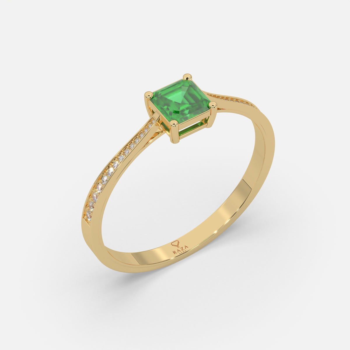 Sabah Emerald Ring 18k Yellow Gold
