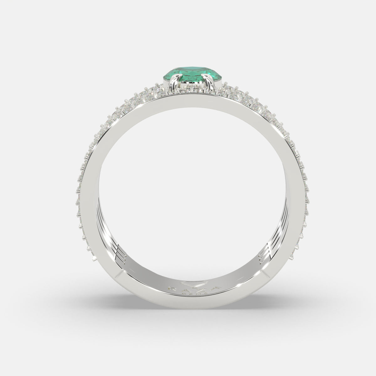 Sabriyya Emerald Ring Silver