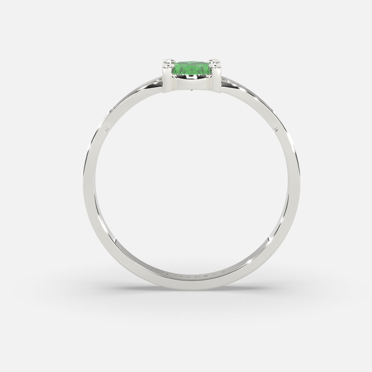Sadaf Emerald Silver Ring