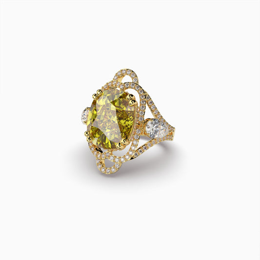 Samantha Ring with Natural Yellow Spinel – Bright and Elegant Design