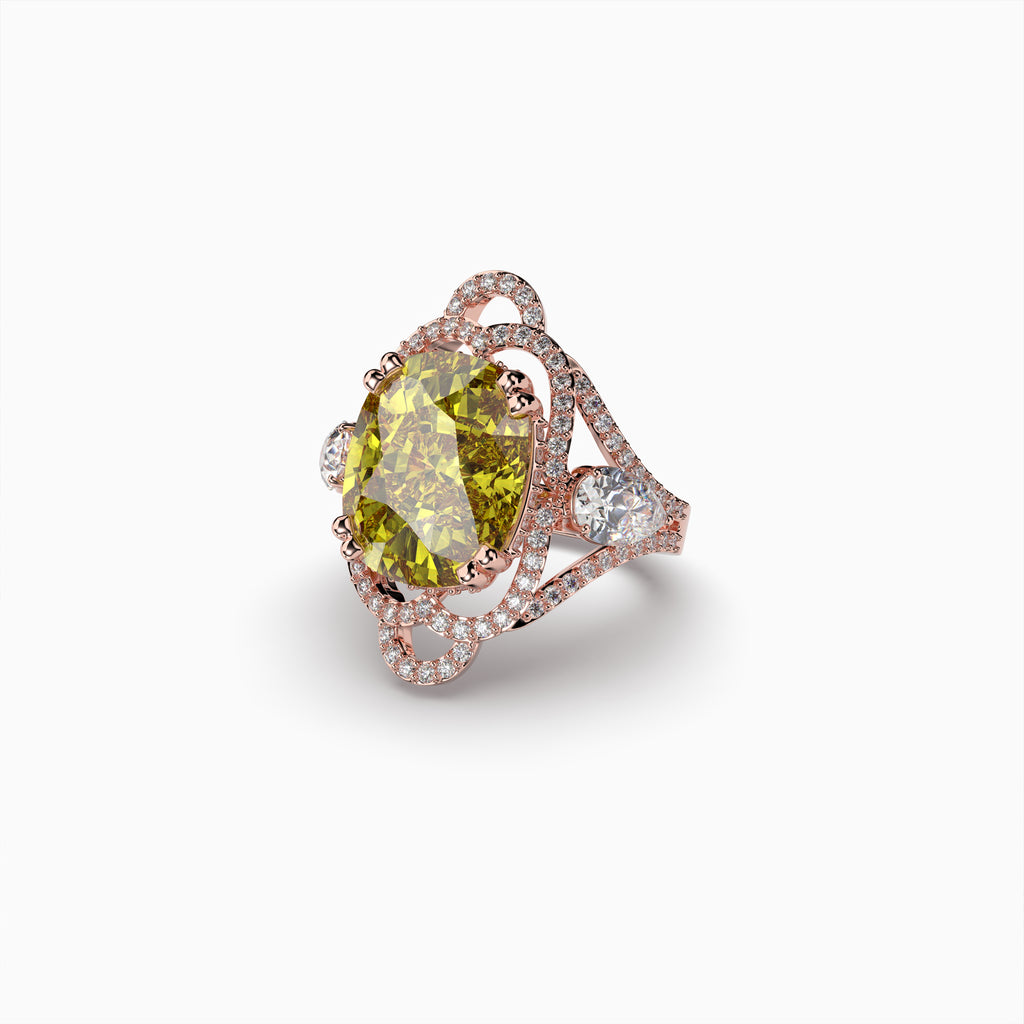 Samantha Ring with Natural Yellow Spinel – Bright and Elegant Design