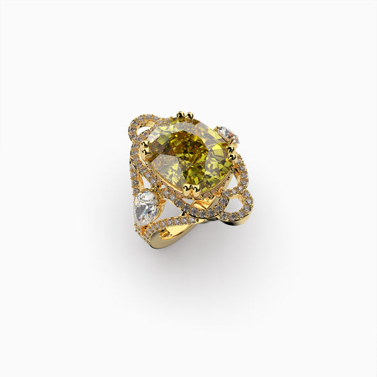 Samantha Ring with Natural Yellow Spinel – Bright and Elegant Design