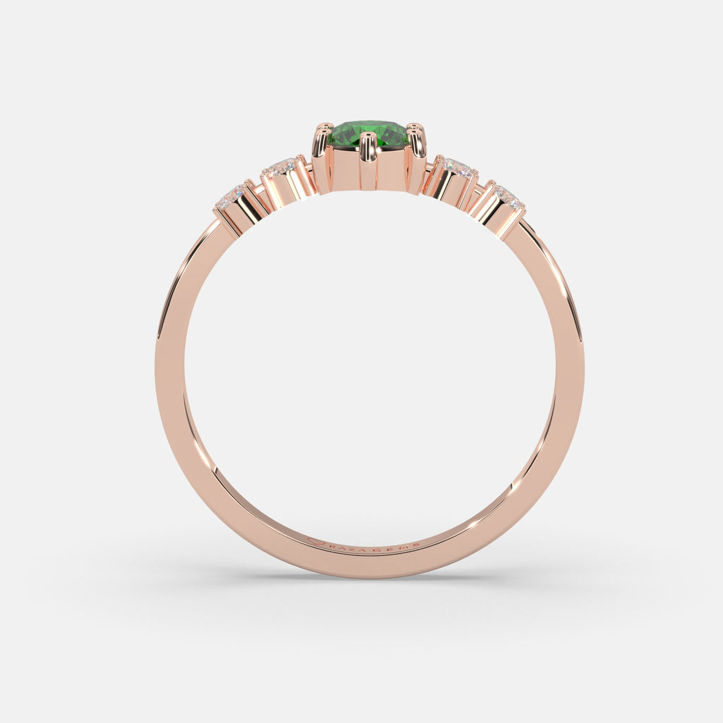 Sana Emerald Ring 18k Rose Gold