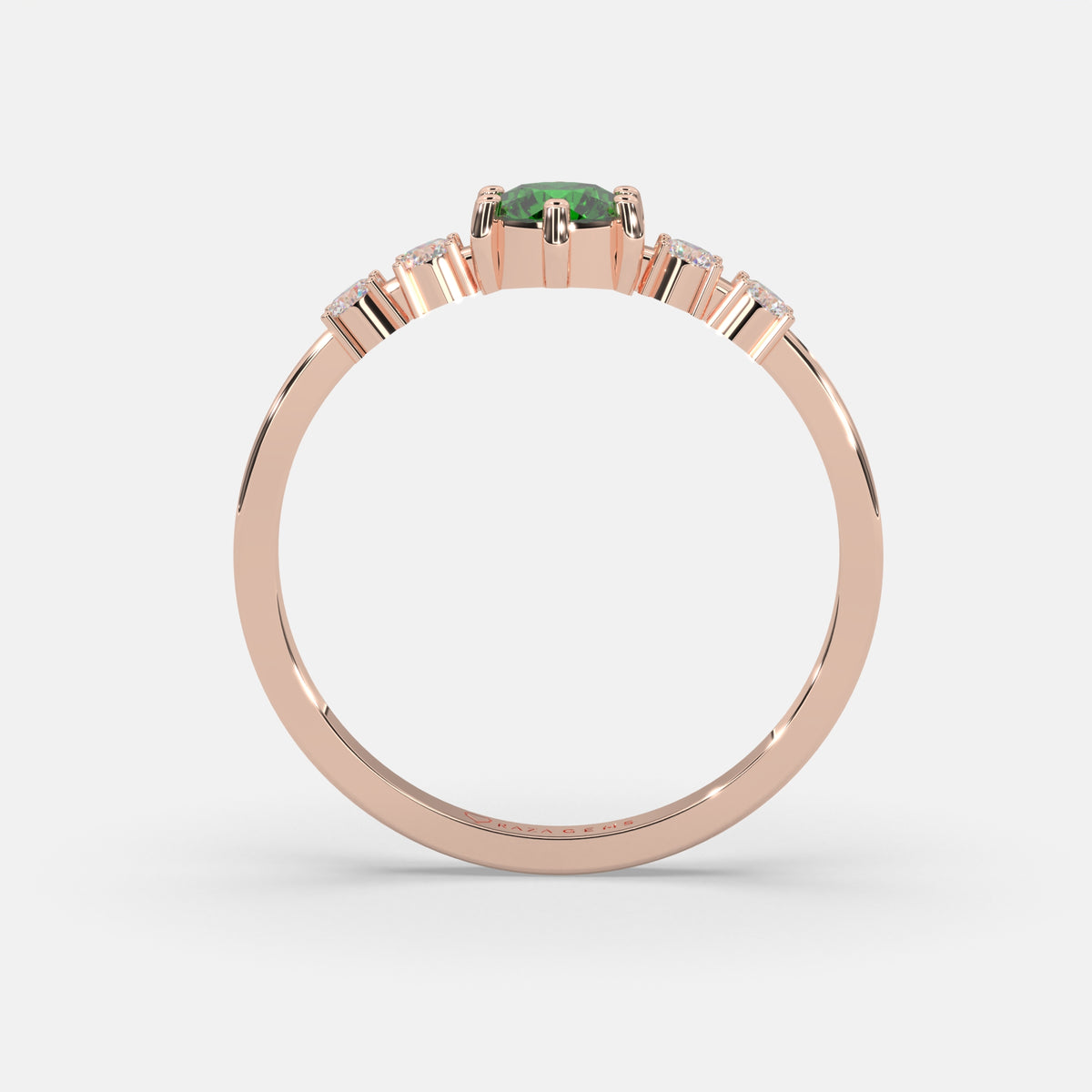 Sana Emerald Ring 18k Rose Gold