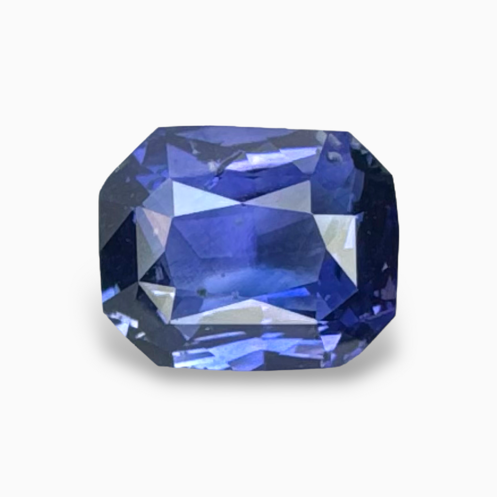 Natural Blue Sapphire Stone 2.54 Carats Emerald Cut 8.5 x 6.9 mm