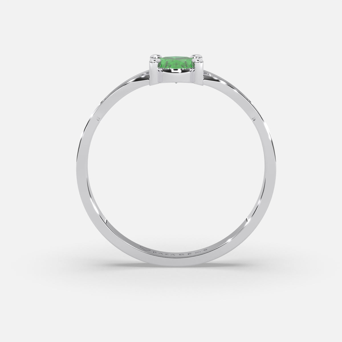 Sawda Emerald Ring 18K White Gold