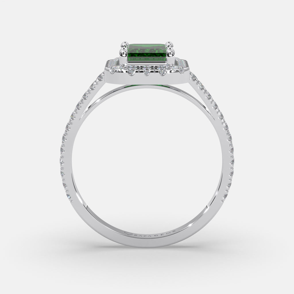 Sayyida Emerald Ring 18k White Gold
