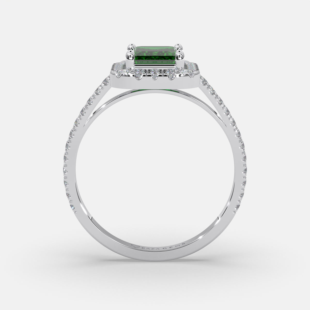 Sayyida Emerald Ring 18k White Gold