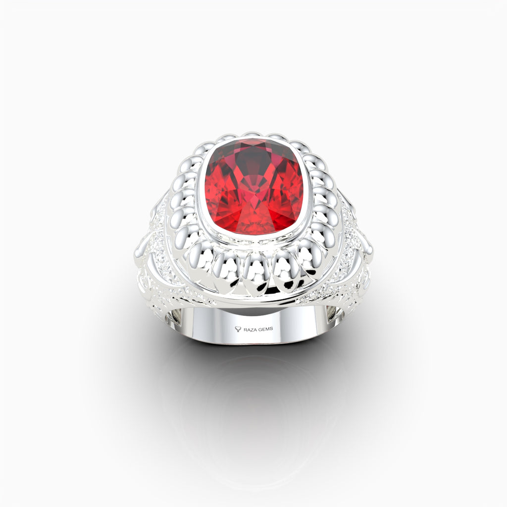 Natural Cocktail Ruby Ring in 18K Gold - Augusta