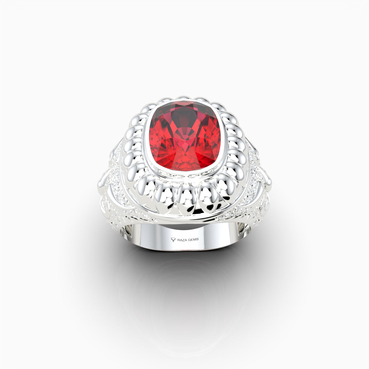 Natural Cocktail Ruby Ring in 18K Gold - Augusta