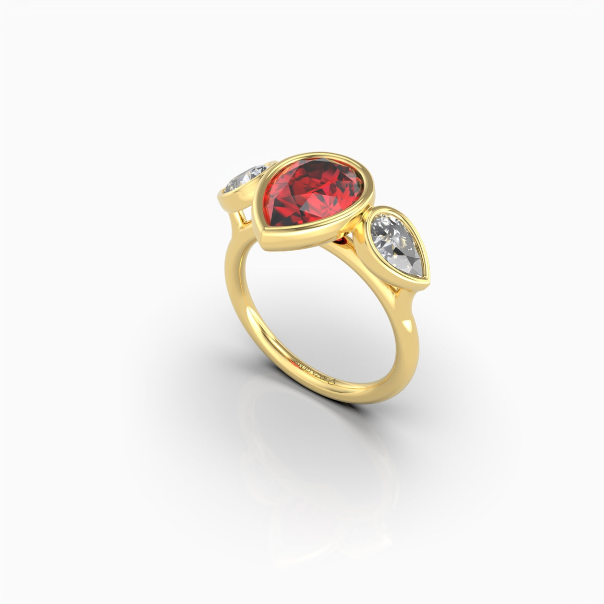 Natural Ruby Ring with Natural Diamonds