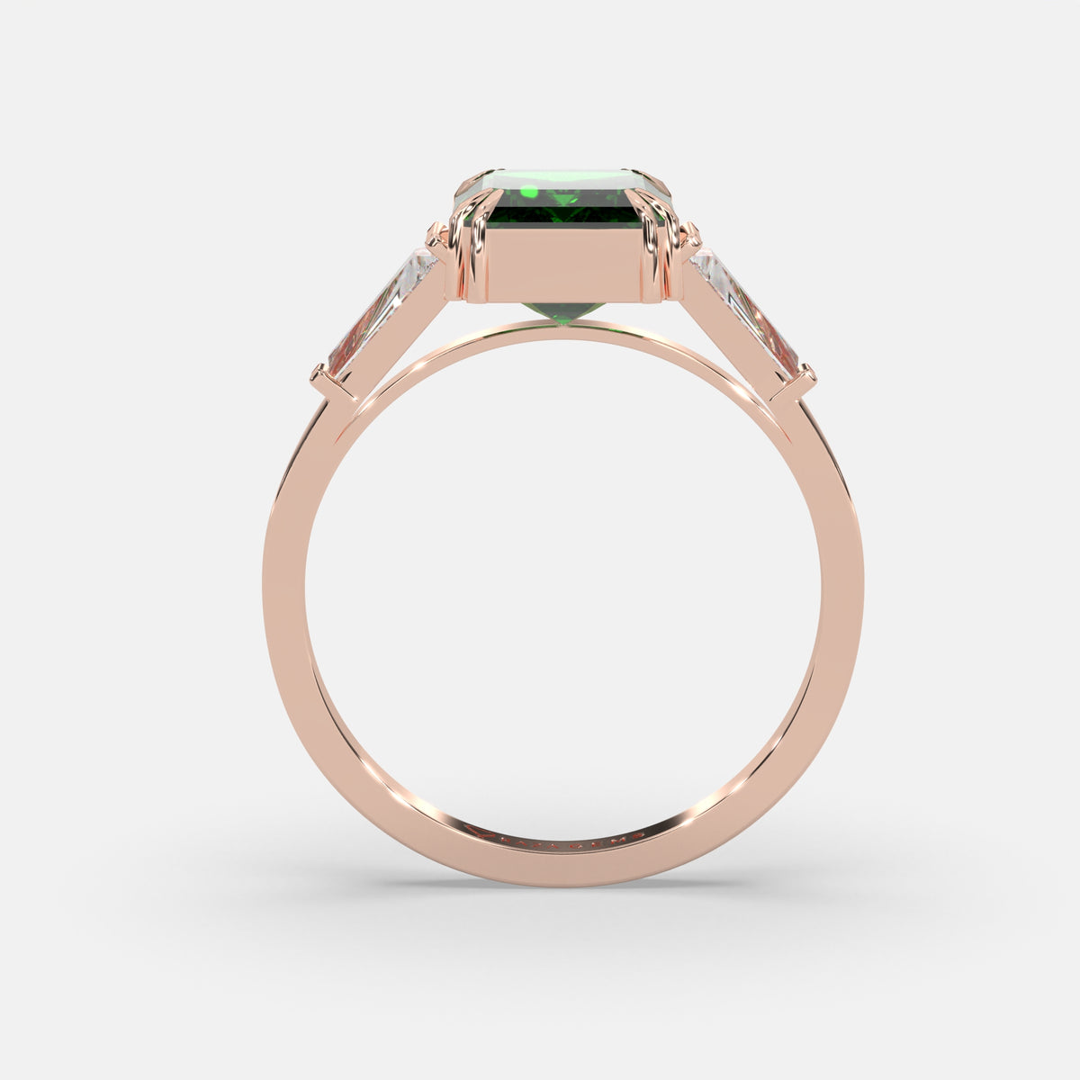 Shafaqat Emerald Ring 18k Rose Gold