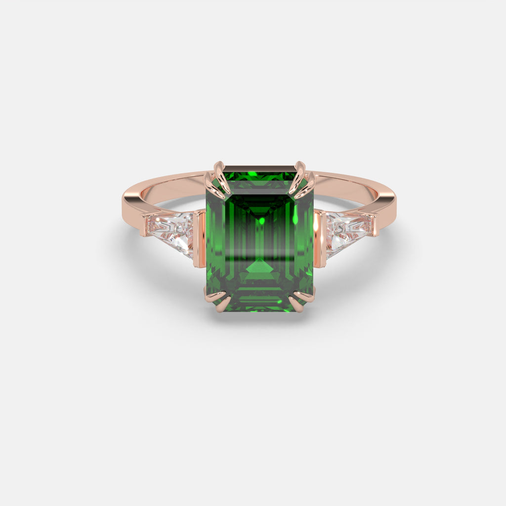 Shafaqat Emerald Ring 18k Rose Gold