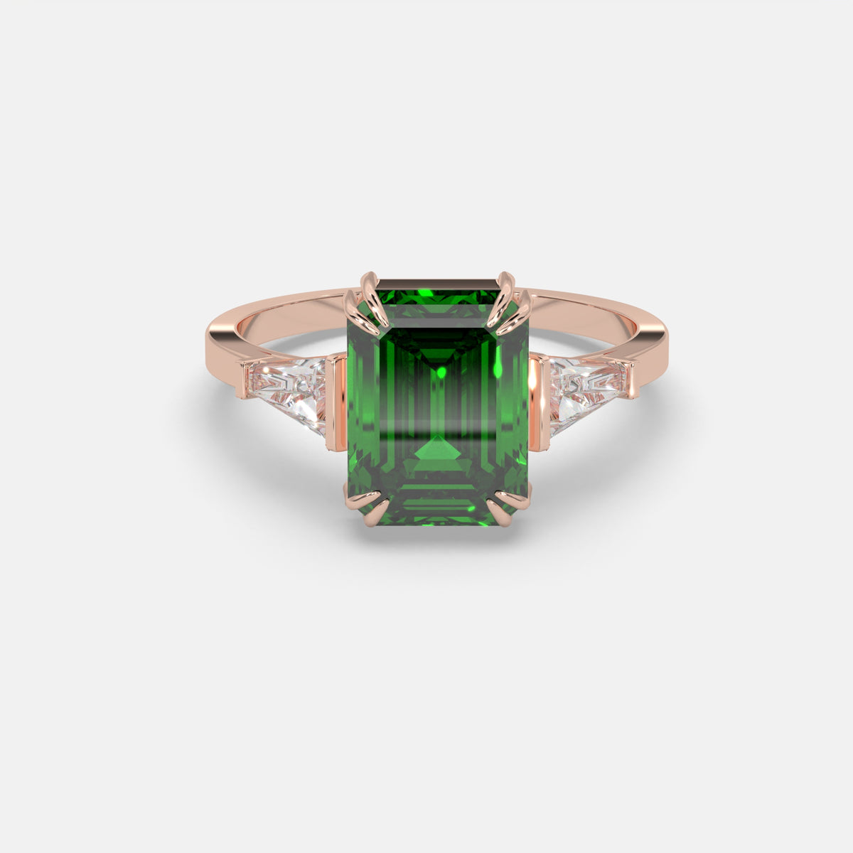 Shafaqat Emerald Ring 18k Rose Gold