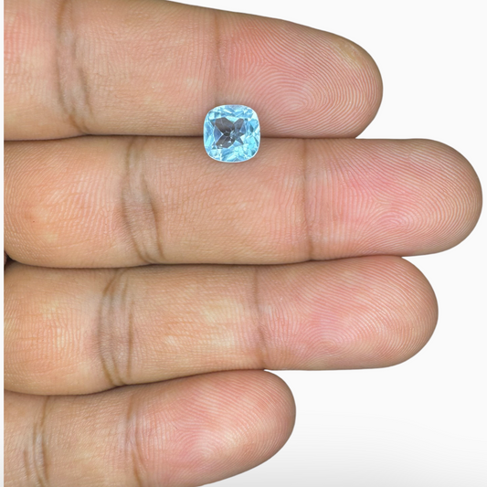 Buy Natural Sky Blue Topaz Stone 1.78 Carats Cushion Shape Size 7mm