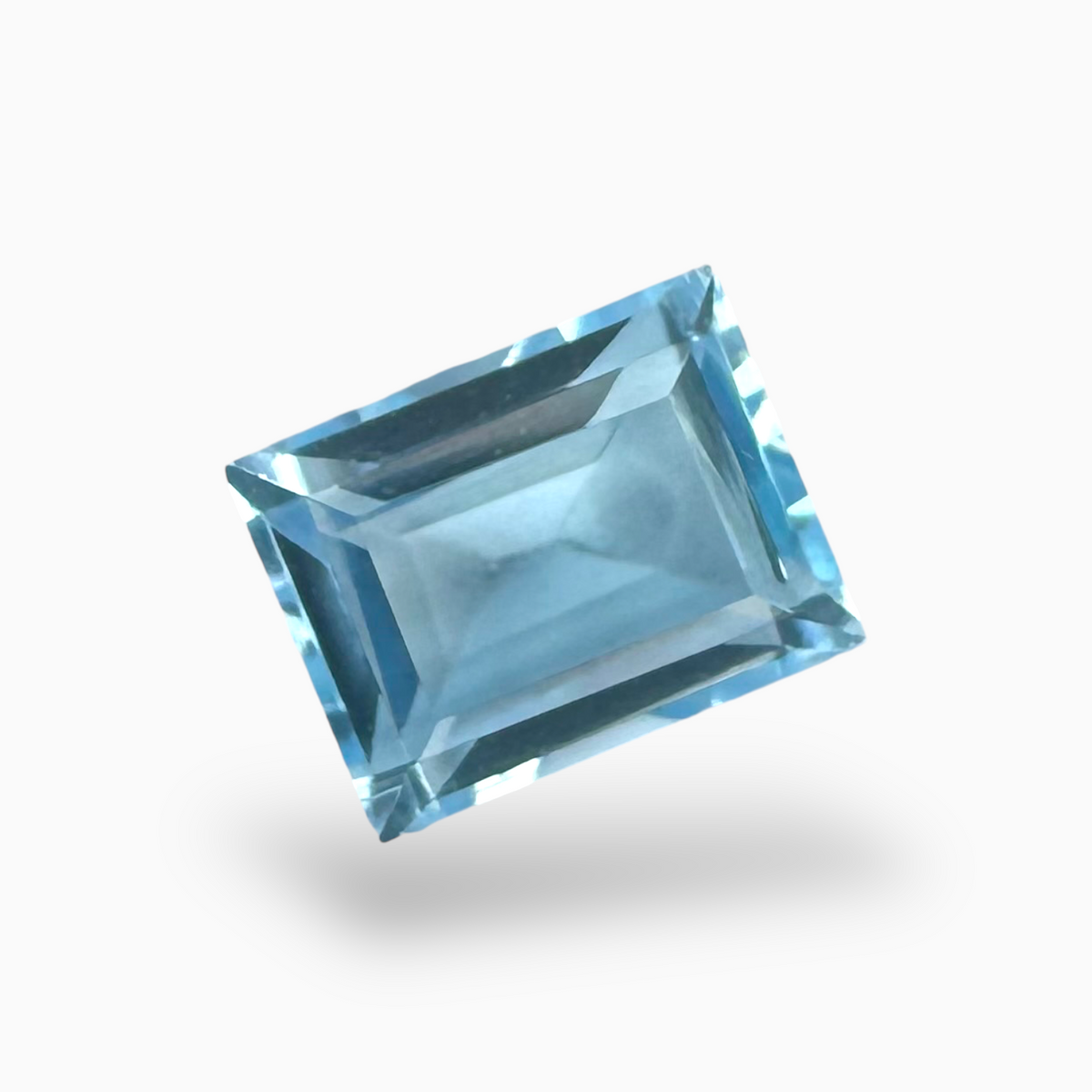 Buy Natural Sky Blue Topaz Stone 3.10 Carats  Baguette Cut Shape Size 9X7mm