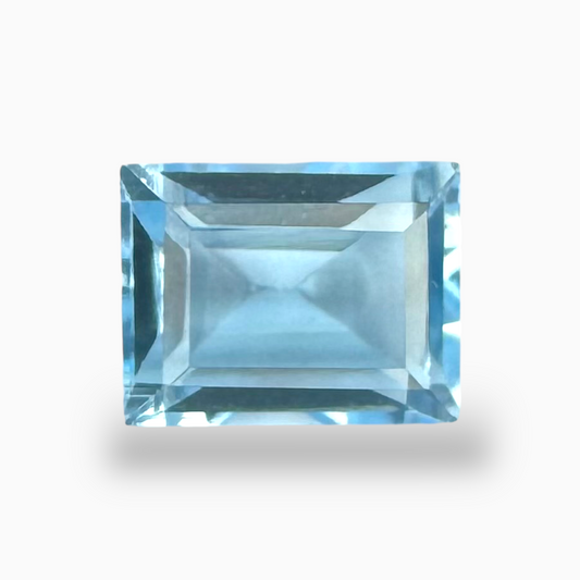 Buy Natural Sky Blue Topaz Stone 3.10 Carats  Baguette Cut Shape Size 9X7mm