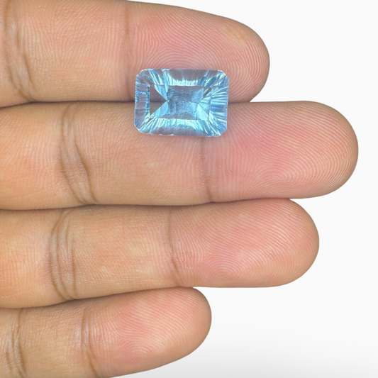 Buy Light Sky Blue Topaz 6.25 Carats Emerald Cut Shape Size 14X10mm Laser Cut