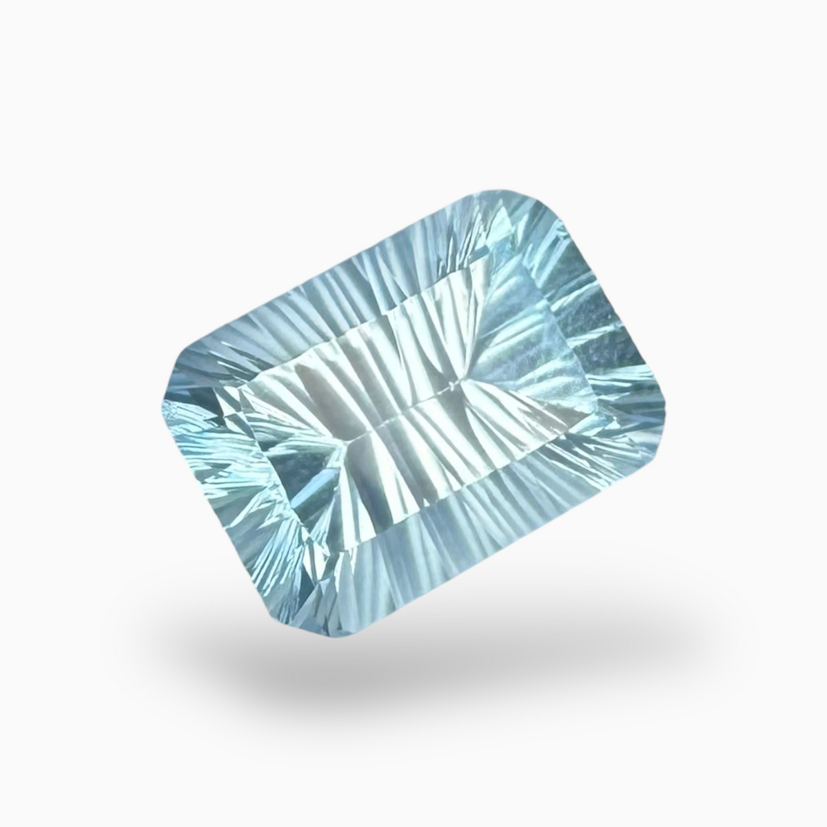 Sky Blue Topaz 8.21 Carats Emerald Cut Shape Size 15X10.5mm