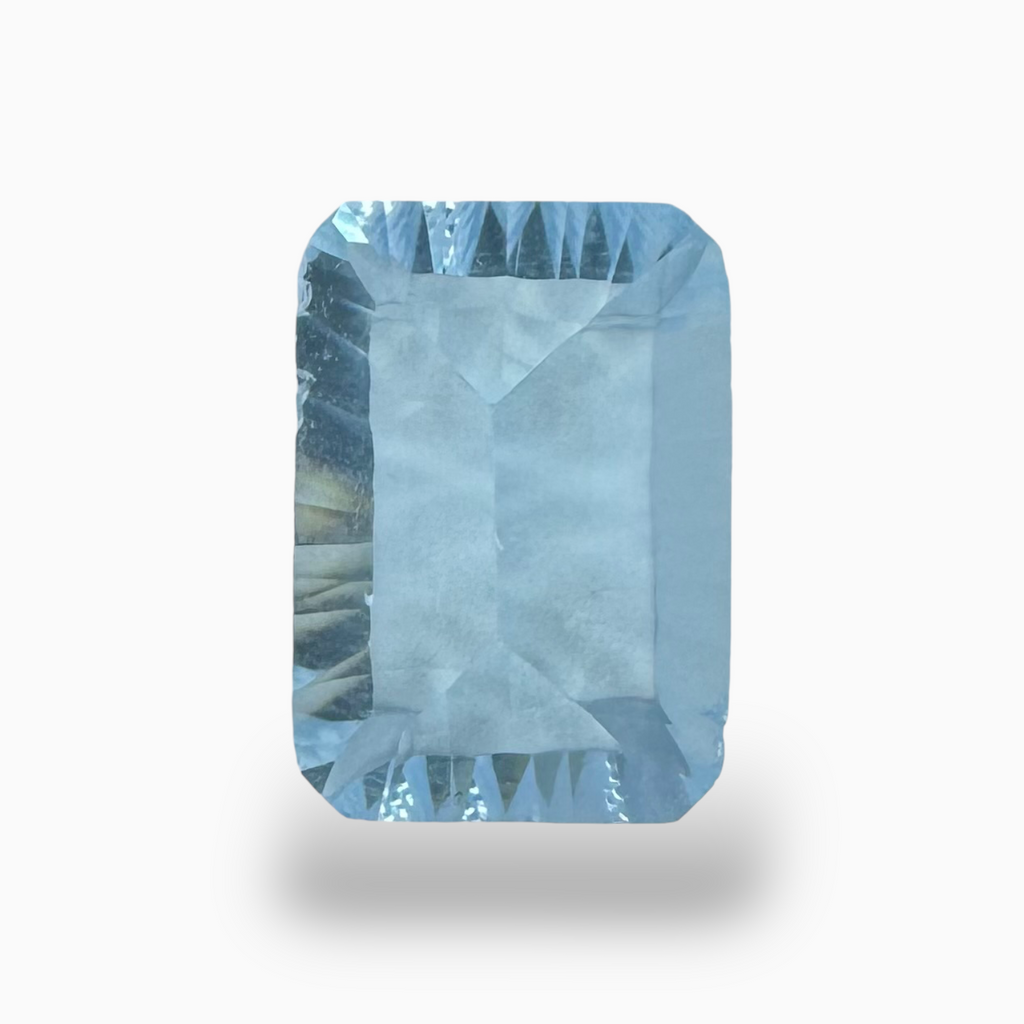 Sky Blue Topaz 8.21 Carats Emerald Cut Shape Size 15X10.5mm