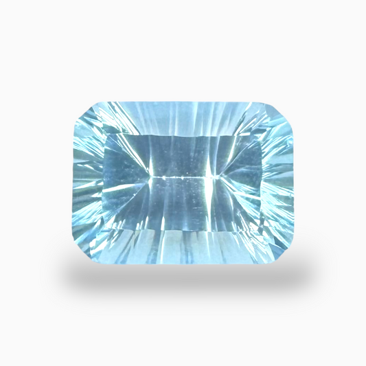 Sky Blue Topaz 8.21 Carats Emerald Cut Shape Size 15X10.5mm