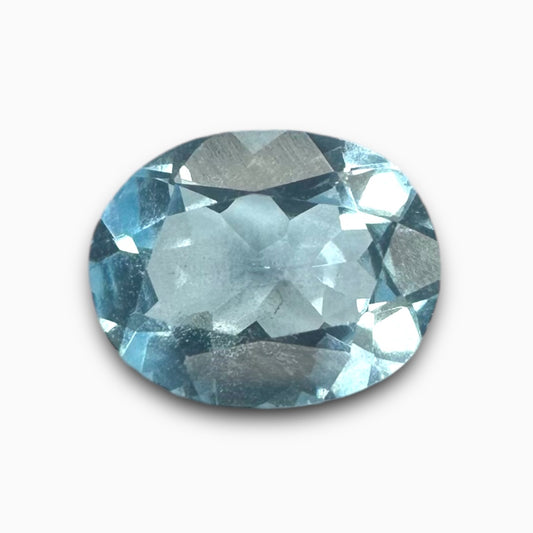 Natural Sky Blue Topaz Stone 2.22 Carats Oval Shape Size 9X7mm African Origin