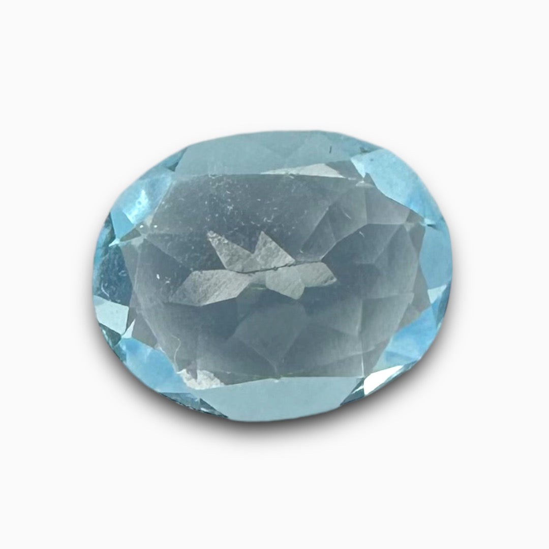 Natural Sky Blue Topaz Stone 2.22 Carats Oval Shape Size 9X7mm African Origin
