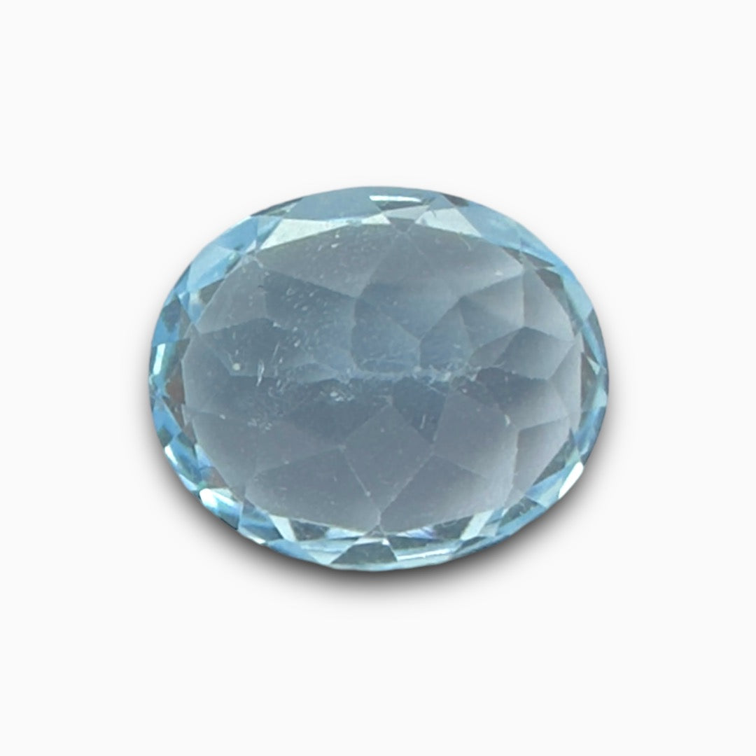 Natural Sky Blue Topaz Stone 5.29 Carats Oval Shape Size 12X10mm African Origin
