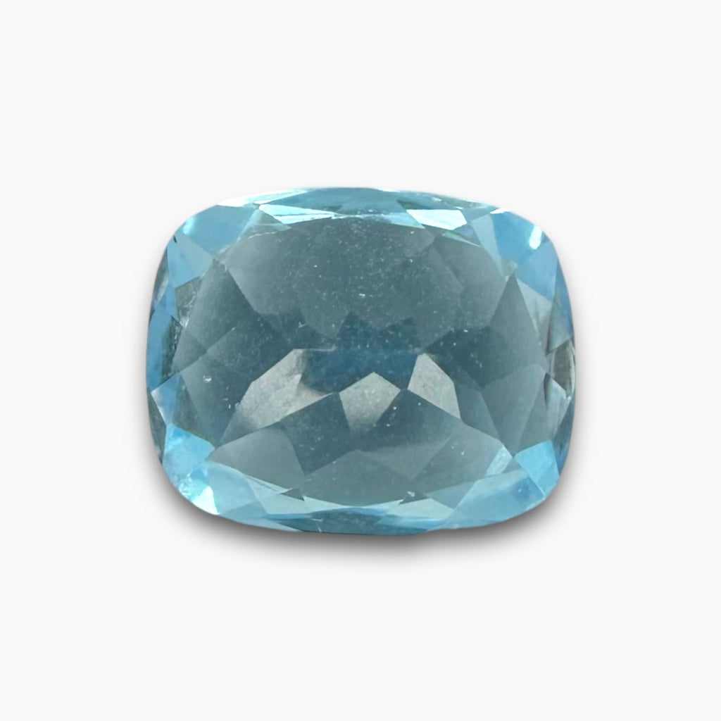 Light Sky Blue Topaz 3.44 Carats Long Cushion Shape Size 9.8X7.8mm