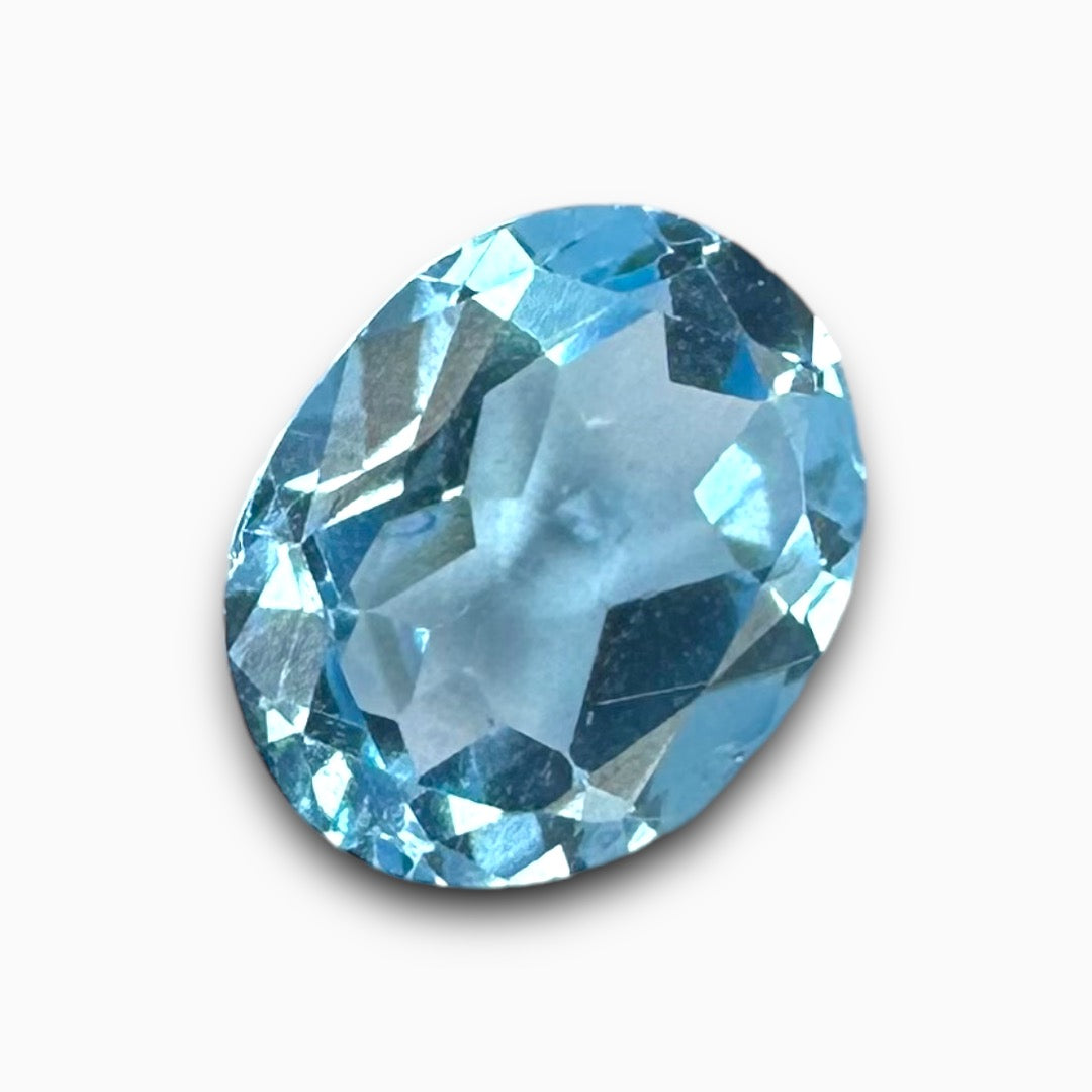 Buy Natural Sky Blue Topaz Stone 1.86 Carats Oval Shape Size 8.7X6.8mm African Origin