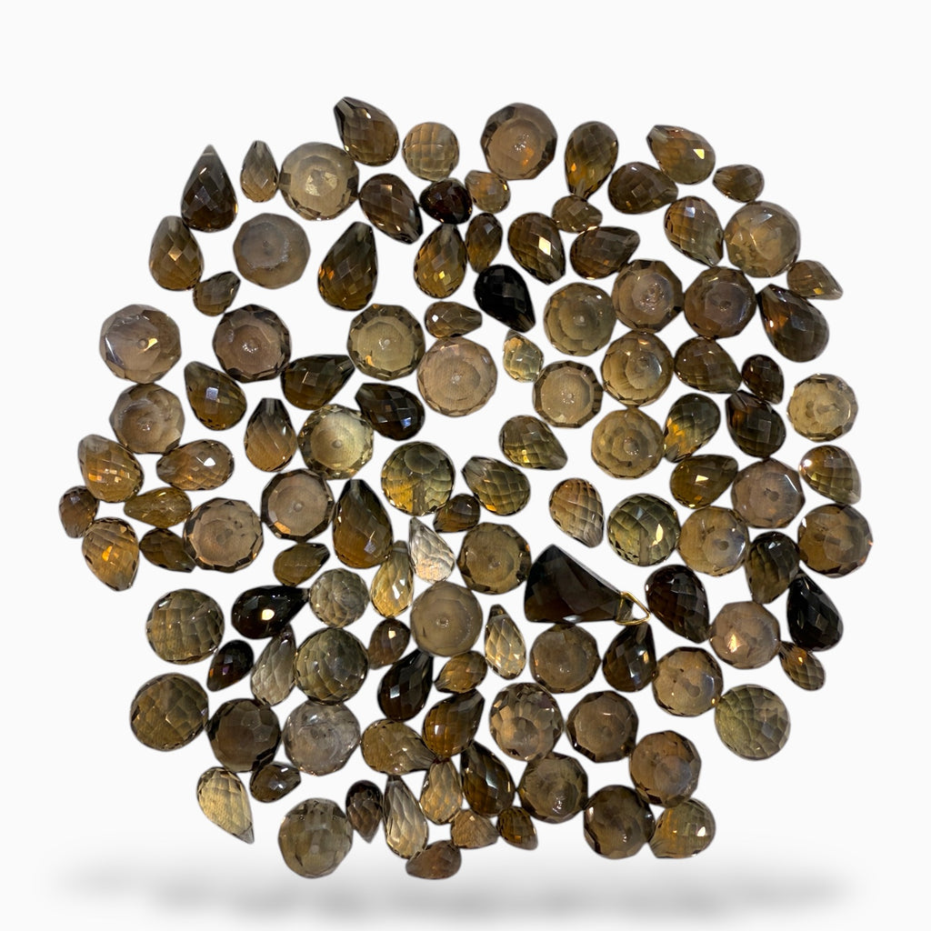 Smoky Topaz Briolette Stone For Jewellery From 1 - 10 Carats
