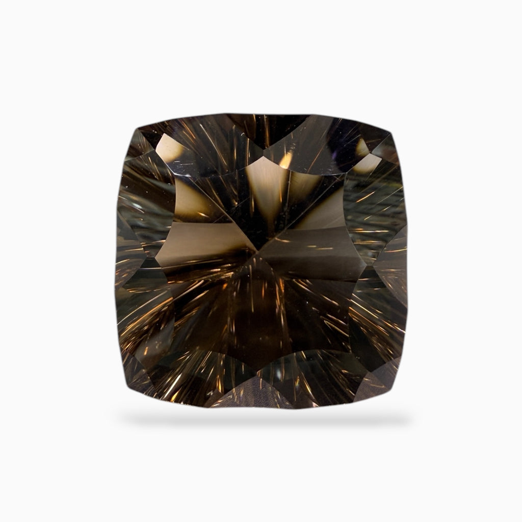 Smoky Topaz Cushion Fancy Cut 60.17 Carats 25 mm