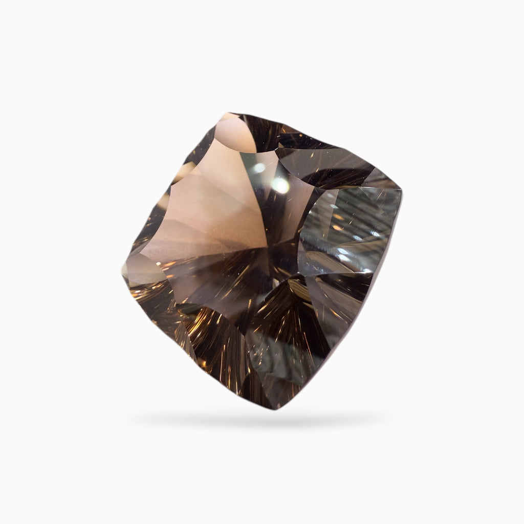 Smoky Topaz Cushion Fancy Cut 60.17 Carats 25 mm