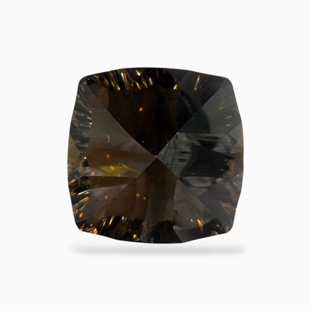Smoky Topaz Cushion Fancy Cut 60.17 Carats 25 mm