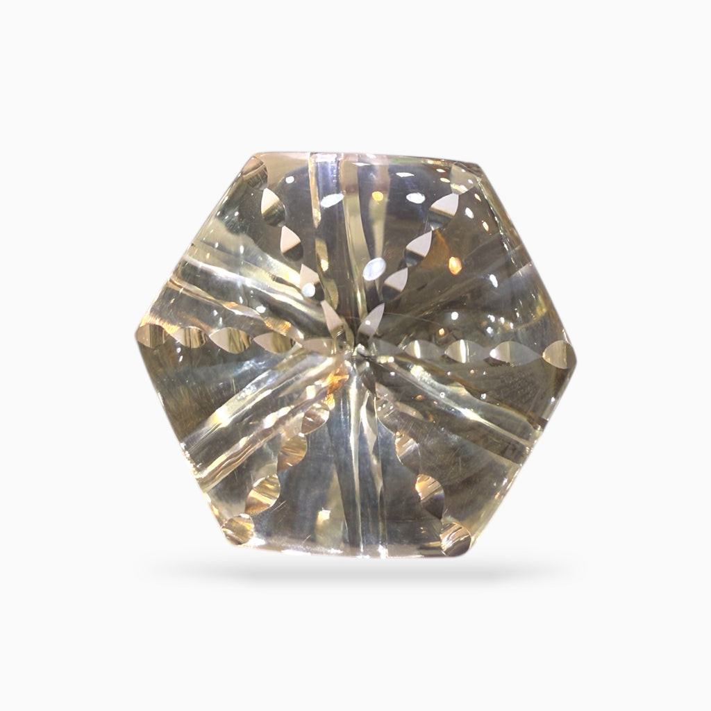 Smoky Topaz Fancy Cut 82.81 Carats 28  mm