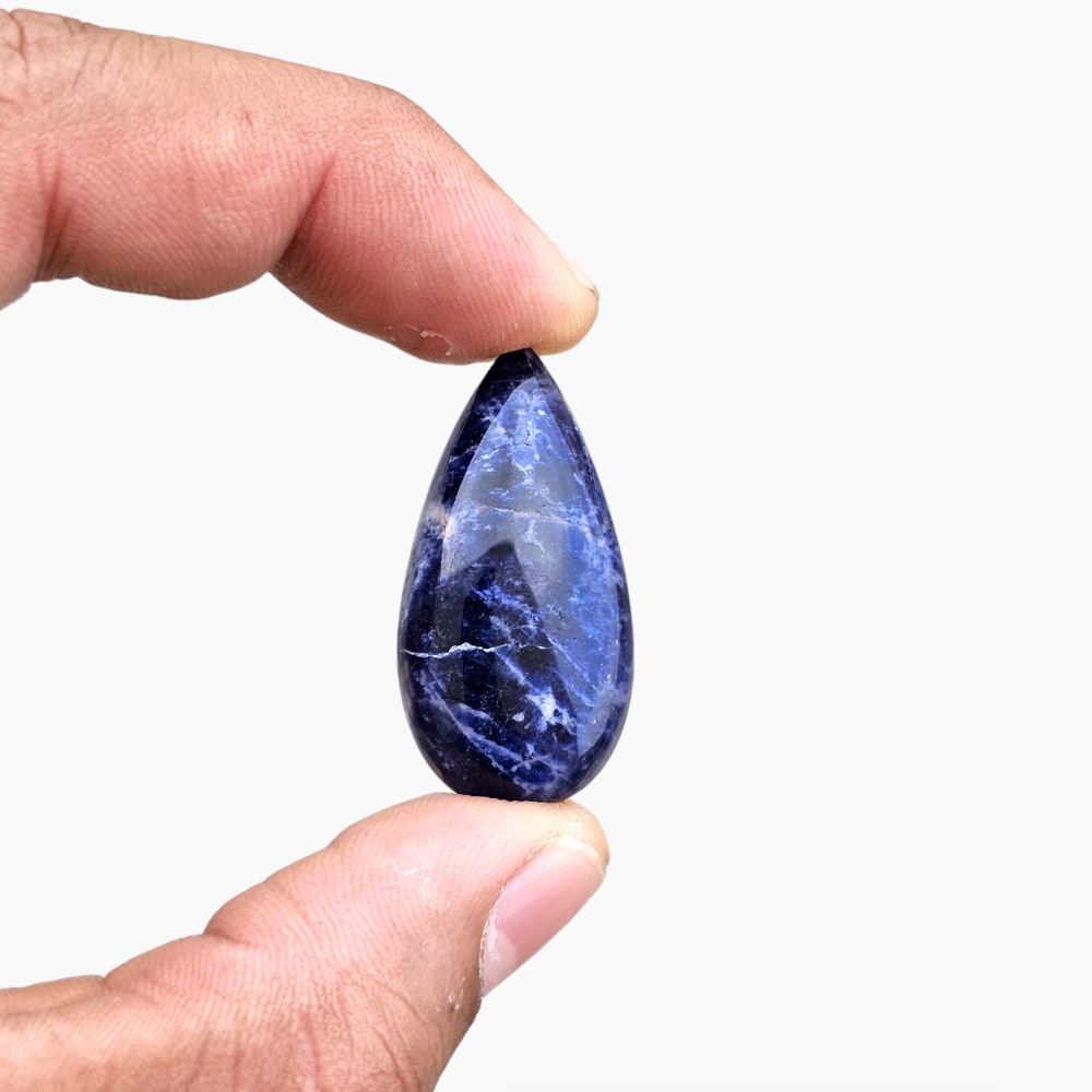 Sodalite Gemstone 29.97 Carats with 36 by 18.5 mm Pear Cut Shape