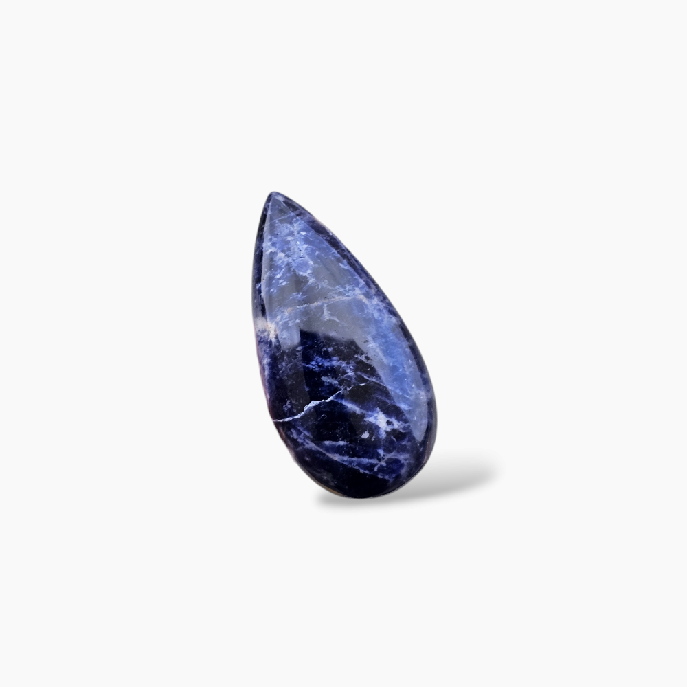 Sodalite Gemstone 29.97 Carats with 36 by 18.5 mm Pear Cut Shape