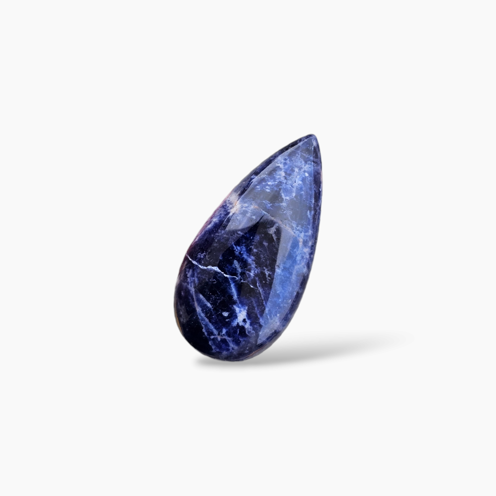 Sodalite Gemstone 29.97 Carats with 36 by 18.5 mm Pear Cut Shape