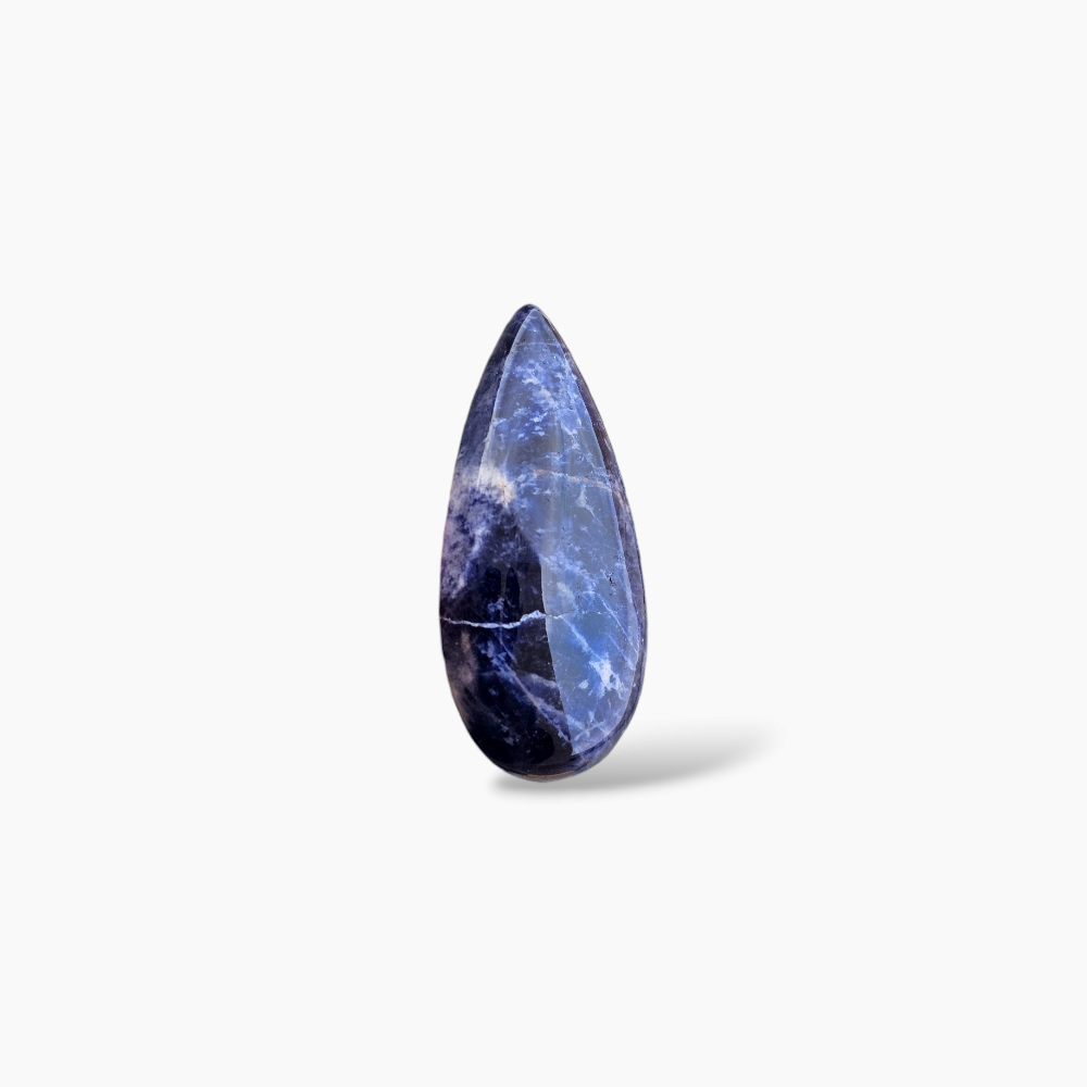 Sodalite Gemstone 29.97 Carats with 36 by 18.5 mm Pear Cut Shape