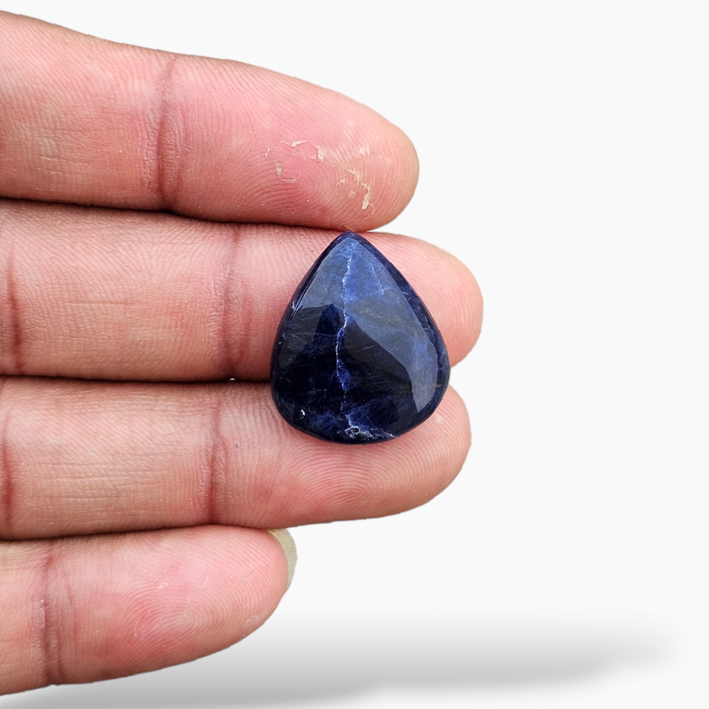 Sodalite Gemstone Pear Shape 14.82 Carats with 19.3 by 21.2 mm