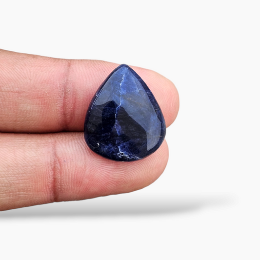 Sodalite Gemstone Pear Shape 14.82 Carats with 19.3 by 21.2 mm